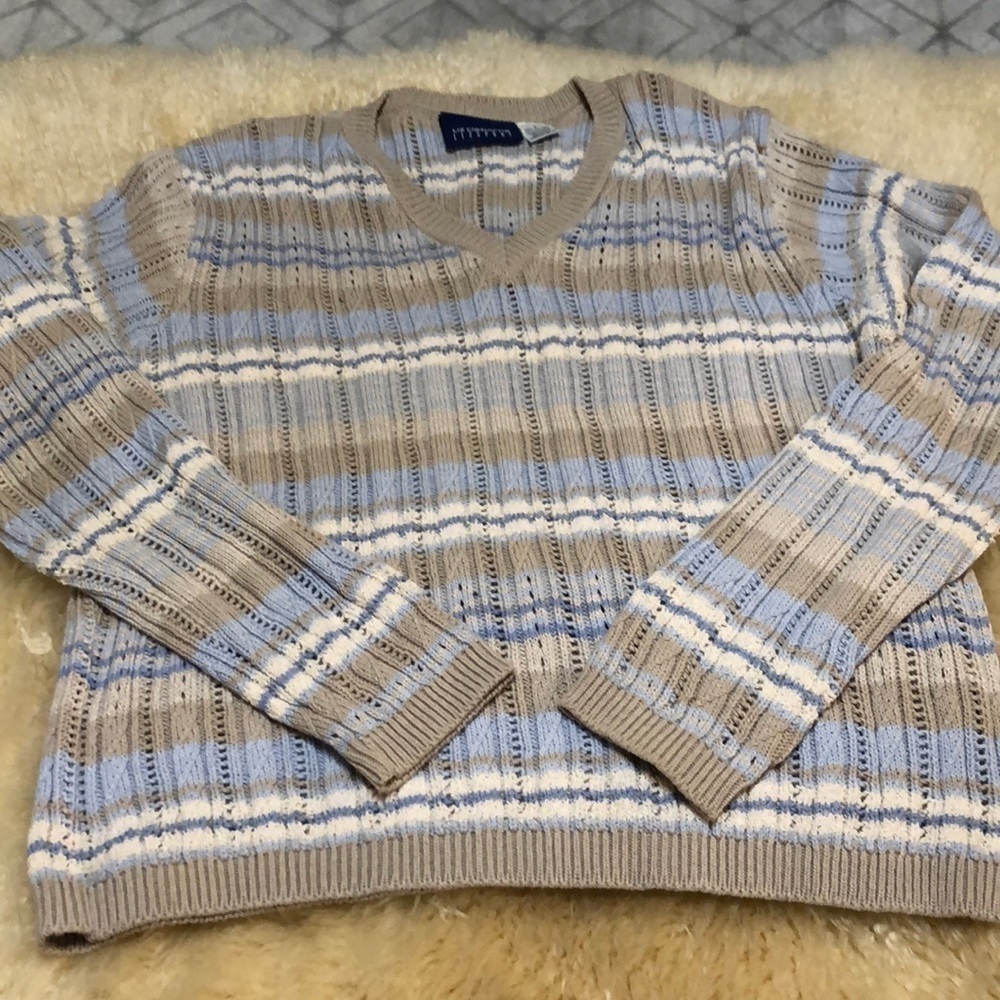 Coastal vibe open knit sweater size S